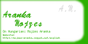 aranka mojzes business card
